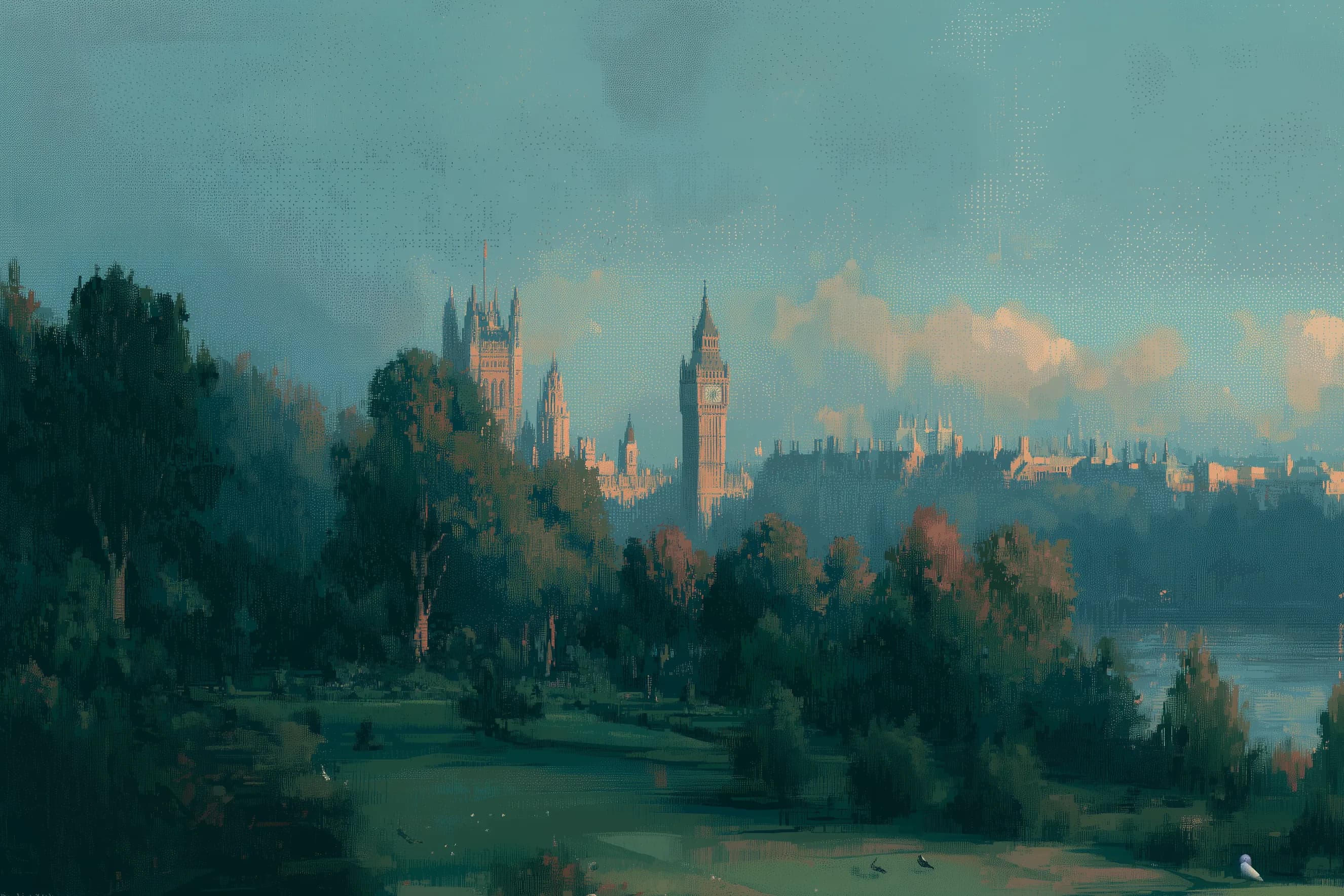 The Palace of Westminster and Elizabeth Tower at dawn