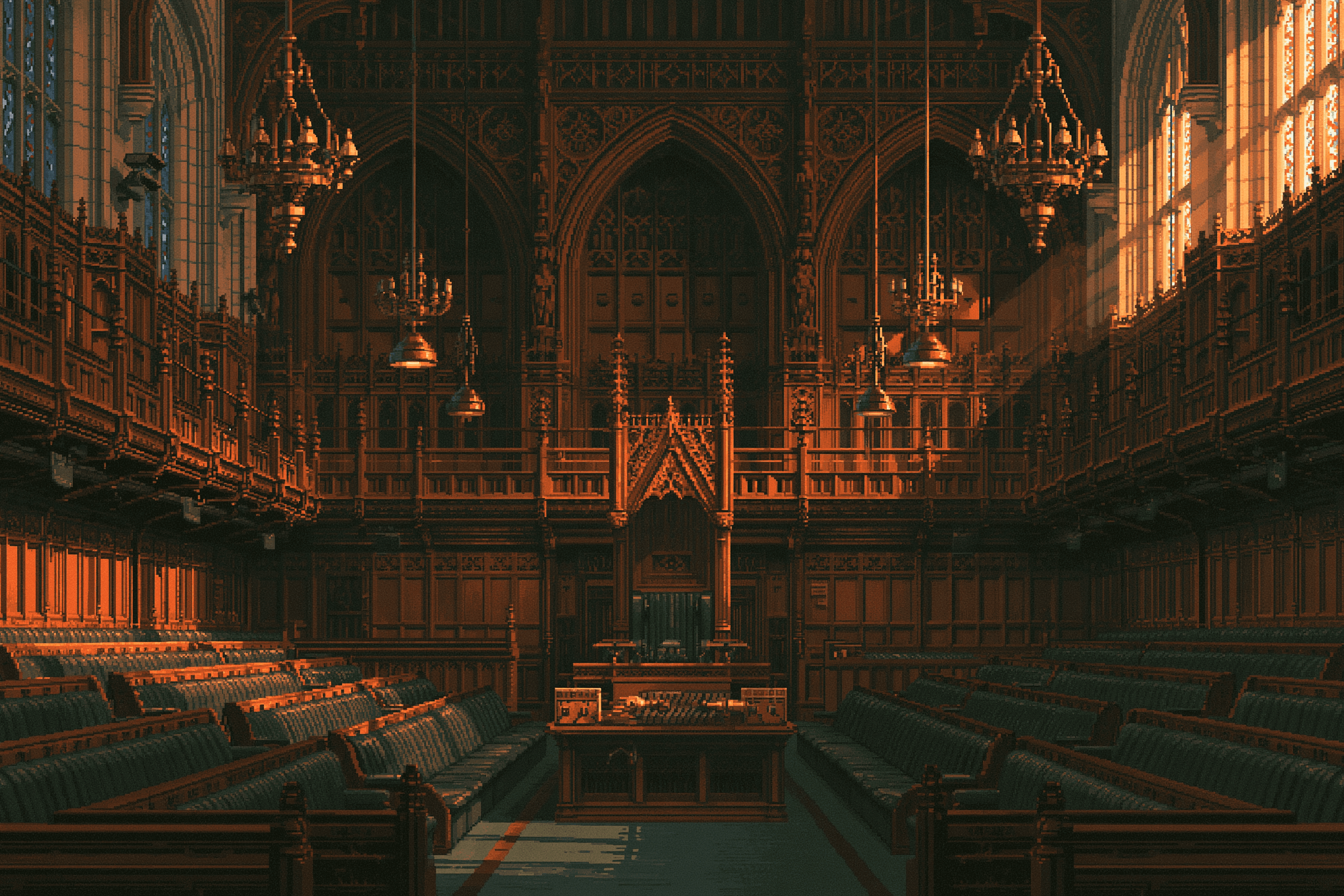 The chamber of the House of Commons